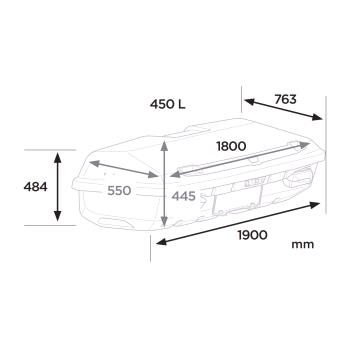 Box na tažné zařízení Thule Arcos Box XL + Thule Arcos Platform